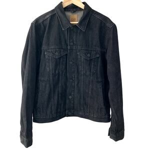 Gap Icon Jacket Washed Black Denim - Medium